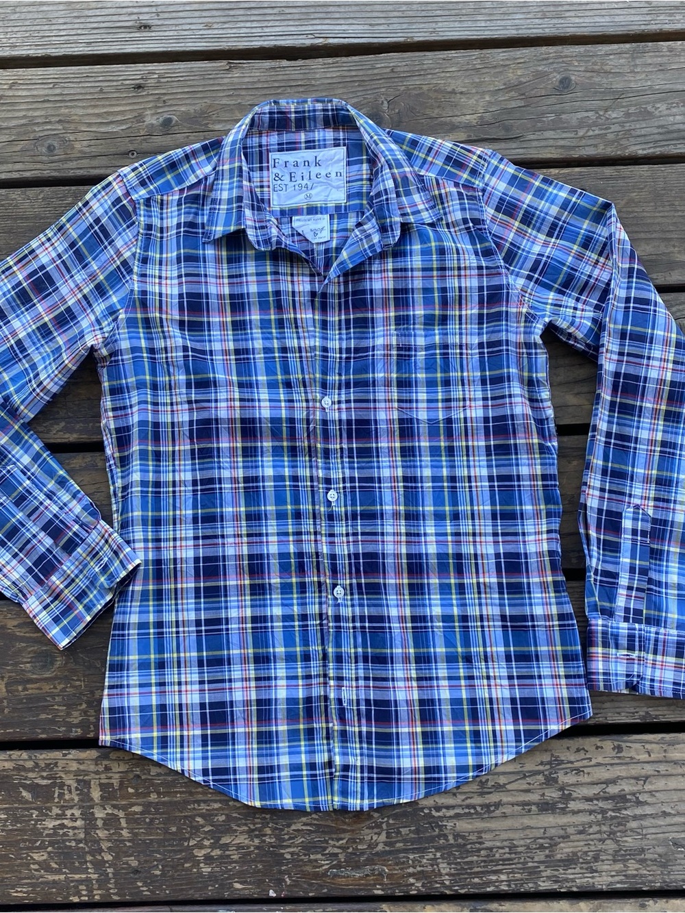 Frank and Eileen plaid barry shirt